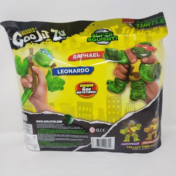 Goo Jit Zu Teenage Mutant Ninja Turtles 2 Pack Nickelodeon Leonardo Raphael - Picture 6 of 10